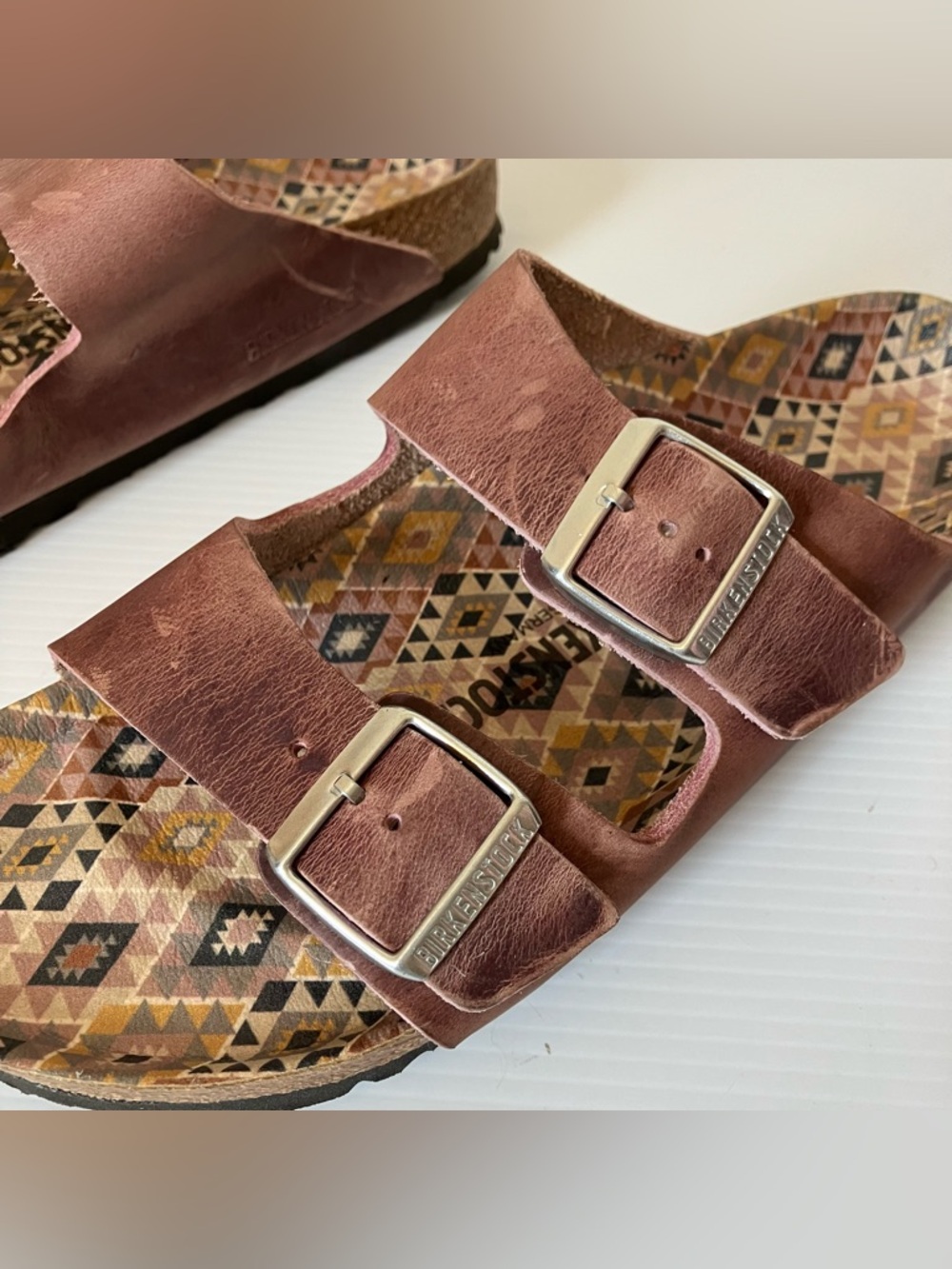 Birkenstock Arizona Oiled Leather Lavender Blush Sandals size 11 - Picture 6 of 10